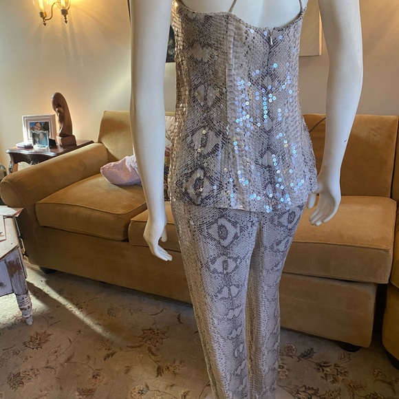 Stunning 2 piece silk snake sequin ...everything ! - Picture 8 of 11
